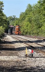 WE 7013 is set to shove under the Wheeling's Cleveland Sub.